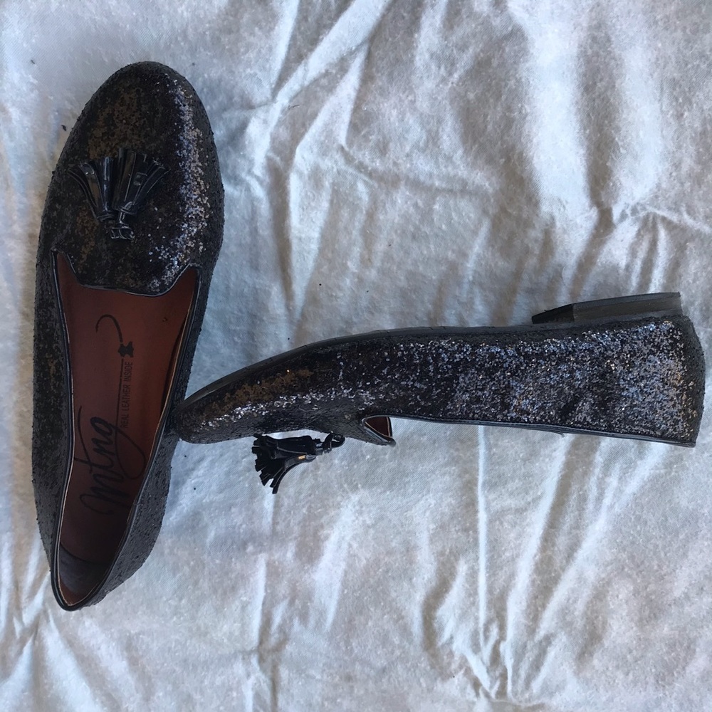 MTNG Black glitter tassel loafer - Picture 4 of 5
